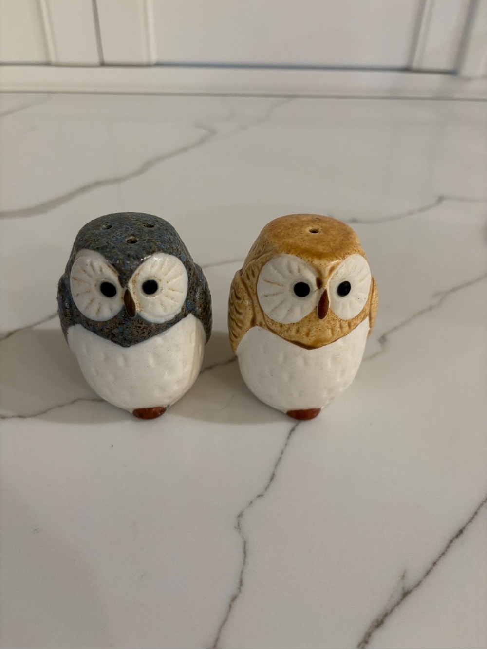 Vintage From Japan Ceramic Owl Salt & Pepper Shaker Set